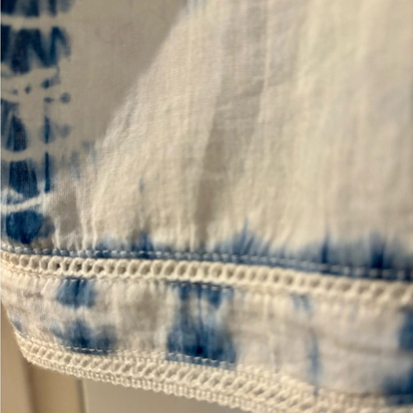 Graham & Spencer Blue White Tunic Blouse Top Sz L - Picture 5 of 8